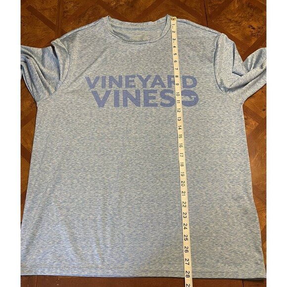 Vineyard Vines Long Sleeve Performance Space Dye Blue Tee T-shirt Men's M Medium - Picture 10 of 11